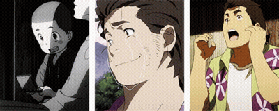 A Collage Of Three Images Of A Man 'S Face GIF