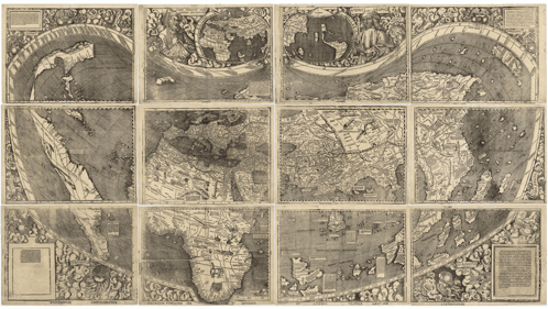 A Collection Of Old Maps Of The World Including One That Says ' Africa ' On It GIF