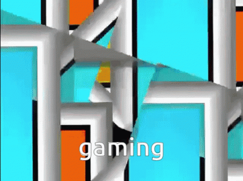 A Colorful Background With The Word Gaming Written On It GIF