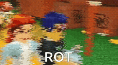 A Colorful Background With The Word Rot In White GIF