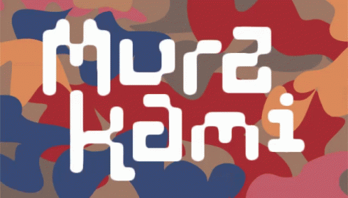 A Colorful Background With The Words Mura Kami Written In White GIF