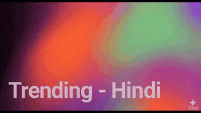 A Colorful Background With The Words " Trending - Hindi " On It GIF