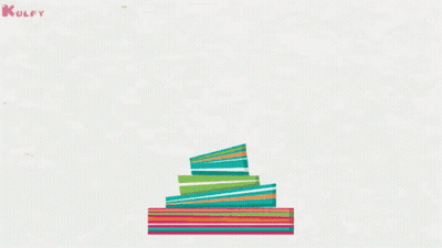 A Colorful Birthday Cake With The Words Happy Birthday Written On It GIF
