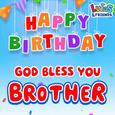 A Colorful Birthday Card For Lucas & Friends GIF