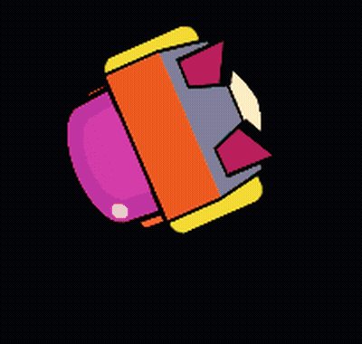A Colorful Cartoon Character With A Skull On His Hat And Sunglasses GIF
