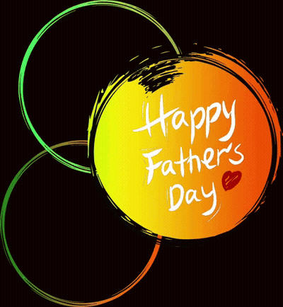 A Colorful Circle With The Words Happy Father 'S Day GIF