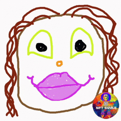 A Colorful Drawing Of A Woman With The Words Gorgeous Above Her GIF
