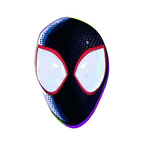 A Colorful Drawing Of An Alien 'S Head With A Rainbow Of Colors Sticker