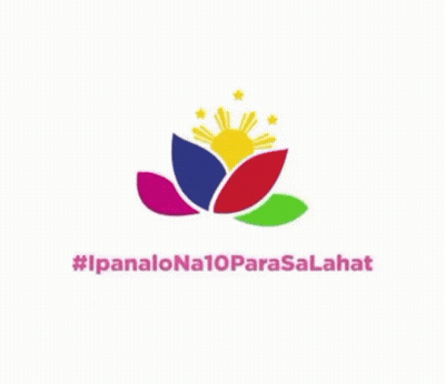 A Colorful Flower With A Sun In The Middle And The Words # Ipanalona10parasalamat Underneath GIF