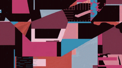 A Colorful Geometric Pattern With A Triangle In The Center GIF