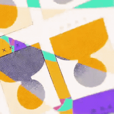 A Colorful Geometric Pattern With The Letter B On It GIF