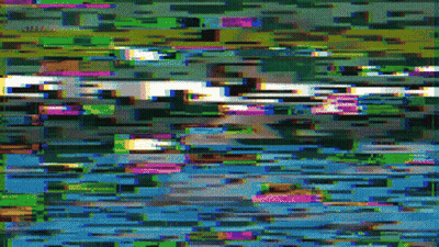 A Colorful Glitch Screen With A Few Lines And A Few Colors GIF
