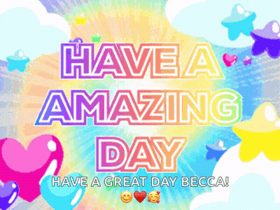 A Colorful Greeting Card Says Have A Amazing Day GIF