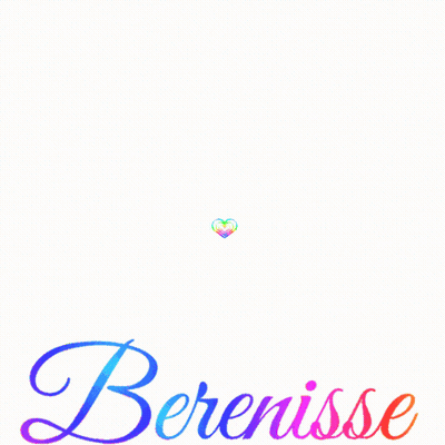 A Colorful Heart With The Name Berenisse Written Beneath It GIF