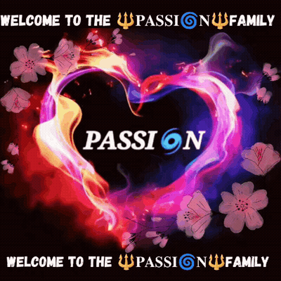 A Colorful Heart With The Word Passion In The Center GIF