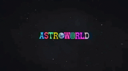 A Colorful Logo For Astroworld On A Black Background . GIF