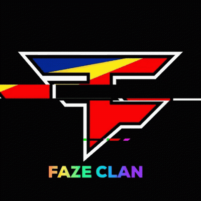 A Colorful Logo For Faze Clan Faze Clan On A Black Background GIF