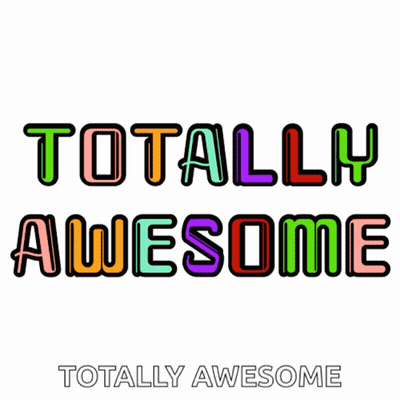 A Colorful Logo That Says Totally Awesome GIF