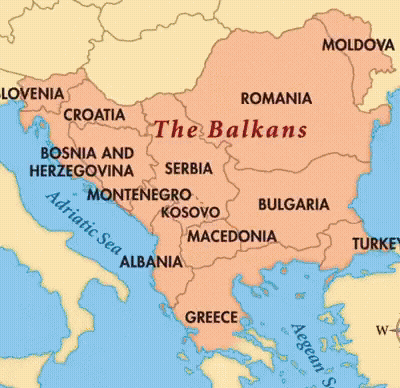 A Colorful Map Of The Balkans With The Words The Balkans Soon GIF