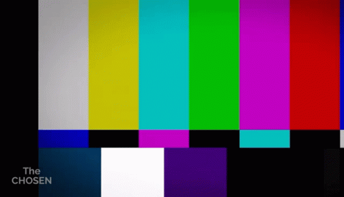 A Colorful Screen With The Words " The Chosen " At The Bottom GIF
