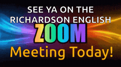 A Colorful Sign Says See Ya On The Richardson English Zoom Meeting Today GIF