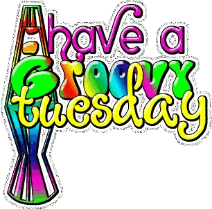 A Colorful Sign That Says " Have A Groovy Tuesday " Sticker