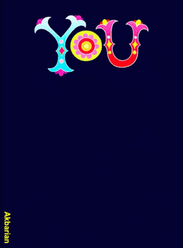A Colorful Sign That Says You Are Awesome On A Dark Blue Background GIF