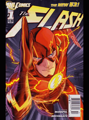 A Comic Book Called The Flash Has A Price Tag Of $ 2.99 GIF