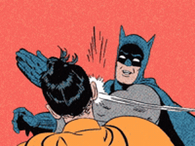 A Comic Book Drawing Of Batman And Robin GIF
