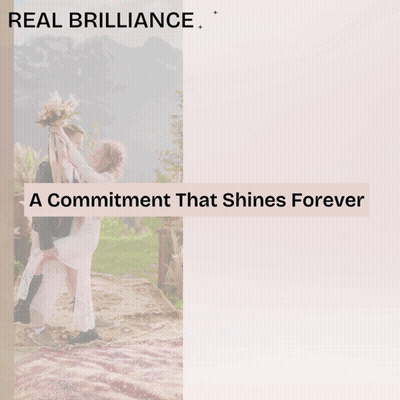 A Commitment That Shines Forever Is Displayed On A Pink Background GIF