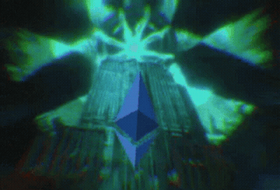 A Computer Generated Image Of A Building With A Blue Diamond In The Middle GIF