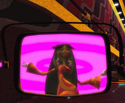 A Computer Generated Image Of A Cartoon Character With Long Hair GIF