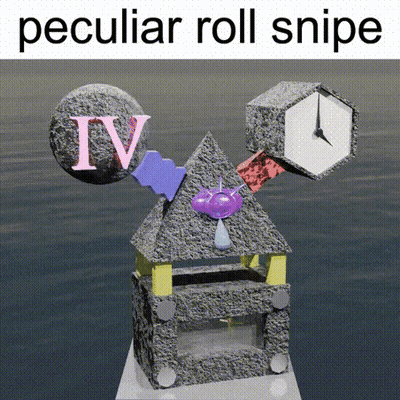 A Computer Generated Image Of A Clock With The Letters Iv On It GIF