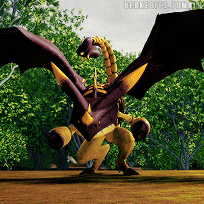 A Computer Generated Image Of A Dragon With The Words Berkedits.tumblr At The Top GIF