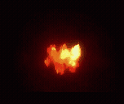 A Computer Generated Image Of A Fire Explosion On A Black Background GIF