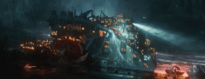 A Computer Generated Image Of A Futuristic City With A Lot Of Lights On It GIF