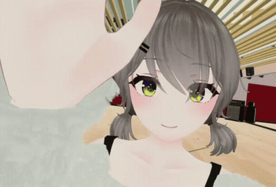 A Computer Generated Image Of A Girl With Pigtails GIF