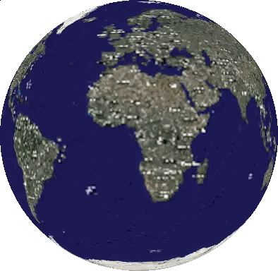 A Computer Generated Image Of A Globe Showing Africa And The Middle East Sticker