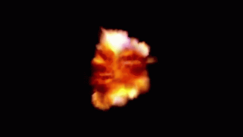 A Computer Generated Image Of A Huge Explosion GIF