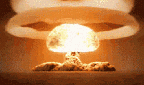A Computer Generated Image Of A Mushroom Cloud Explosion GIF