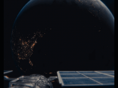 A Computer Generated Image Of A Planet Being Destroyed By An Asteroid GIF