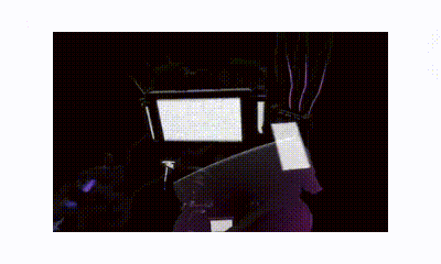 A Computer Generated Image Of A Purple Glowing Object In The Dark GIF