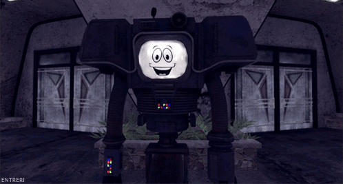 A Computer Generated Image Of A Robot With The Words Entreri At The Bottom Of The Image GIF