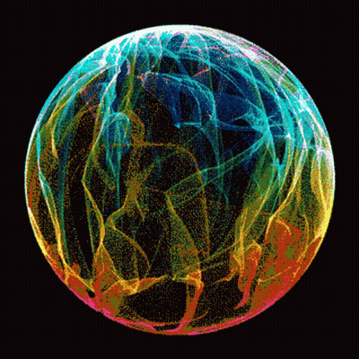A Computer Generated Image Of A Sphere With A Black Background GIF