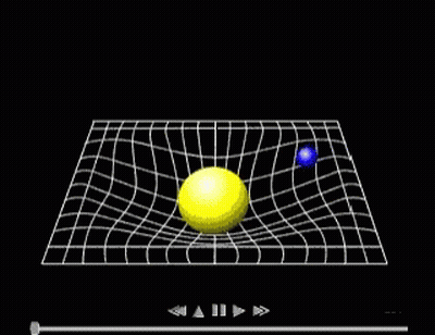 A Computer Generated Image Of A Yellow Ball And A Blue Ball On A Black Background . GIF