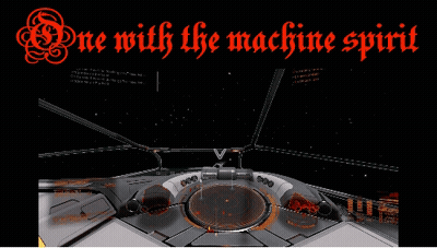 A Computer Generated Image Of An Explosion With The Words " One With The Machine Spirit " Below It GIF
