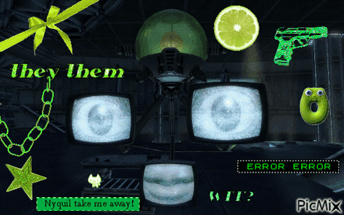 A Computer Generated Image With The Words They Them GIF