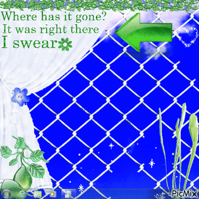 A Computer Screen Has A Green Arrow Pointing To The Right And The Words Where Has It Gone It Was Right There I Swear GIF