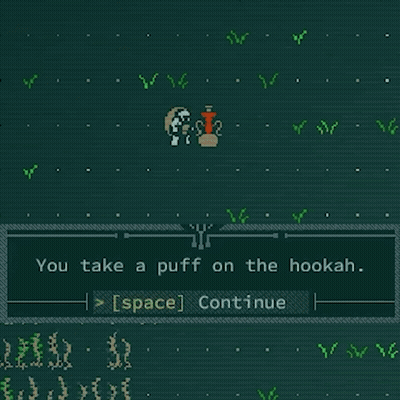 A Computer Screen Says You Take A Puff On The Hookah Space Continue GIF