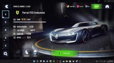 A Computer Screen Shows A Ferrari Fixx Evolutione GIF